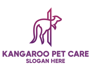 Modern Purple Kangaroo logo