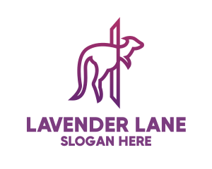 Modern Purple Kangaroo logo design