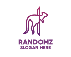 Modern Purple Kangaroo logo design