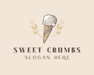 Ice Cream Gelato Dessert logo design