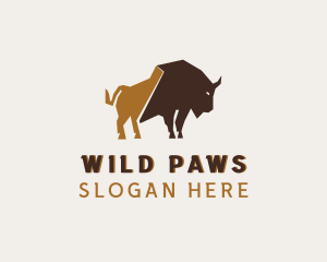 Bull Wild Animal logo design