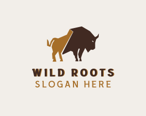 Bull Wild Animal logo design