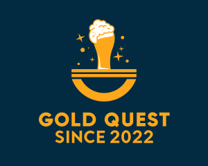 Gold Beer Sparkle  logo design