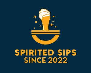 Gold Beer Sparkle  logo design