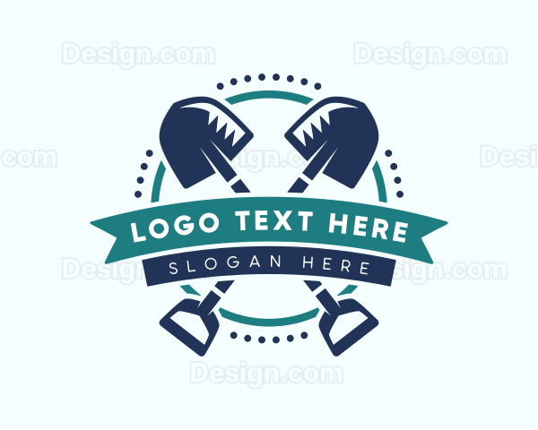 Shovel Landscaping Tool Logo