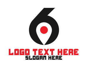 Positioning - Number 6 Locator App logo design