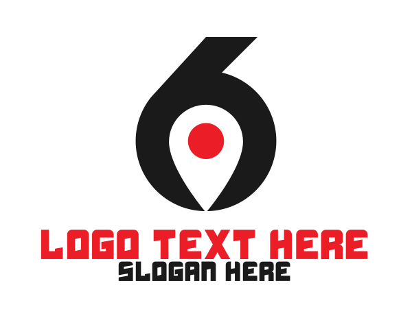 Number 6 logo example 1