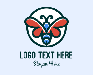 Butterfly Insect Badge logo