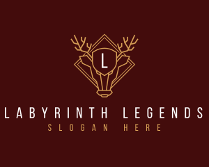 Reindeer Antler Crest logo design