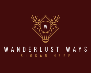 Reindeer Antler Crest logo design