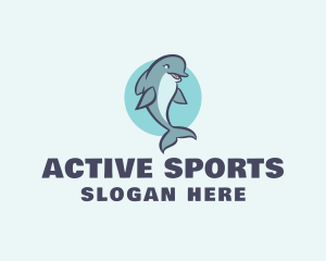 Aquatic Mammal Dolphin Logo