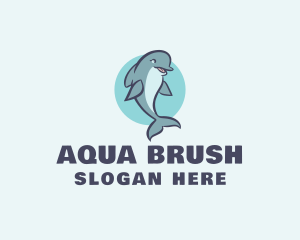 Aquatic Mammal Dolphin logo design