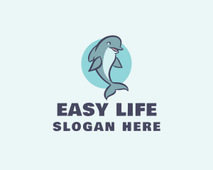 Aquatic Mammal Dolphin logo design