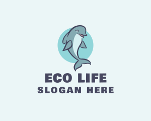 Aquatic Mammal Dolphin logo design