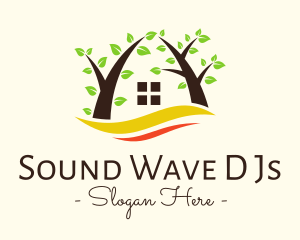 Wave Tree House logo design