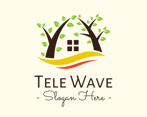 Wave Tree House logo design