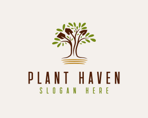 Garden Plant Shovel logo design