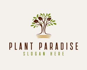 Garden Plant Shovel logo design