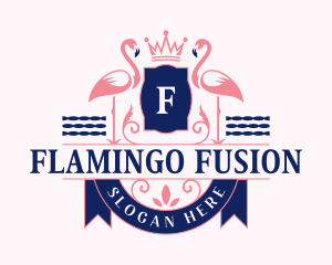Crown Flamingo Crest logo
