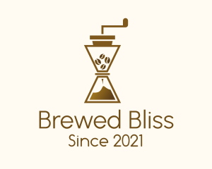 Brewed Coffee French Press logo design