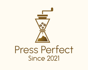 Brewed Coffee French Press logo design