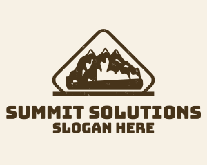 Vintage Hiking Mountain Badge logo