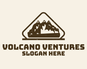 Vintage Hiking Mountain Badge logo design