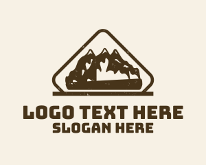 Climb - Vintage Hiking Mountain Badge logo design