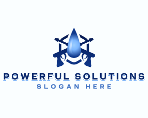 Droplet Power Wash Cleaner logo design