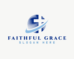 Global Cross Religion logo design