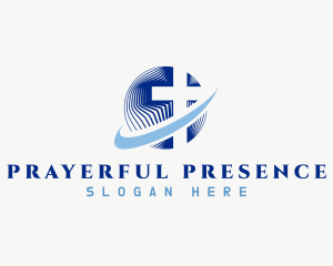 Global Cross Religion logo design