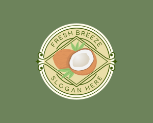 Fresh Coconut Juice logo design