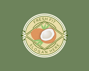 Fresh Coconut Juice logo design