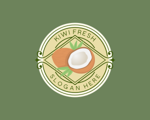 Fresh Coconut Juice logo design