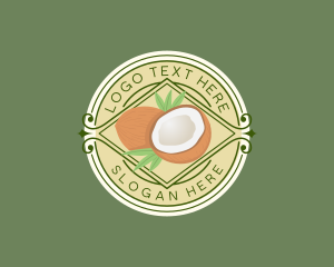 Juice - Fresh Coconut Juice logo design