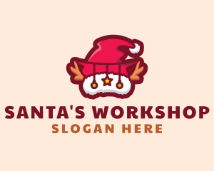 Christmas Santa Hat logo