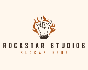 Rockstar Punk Band logo design