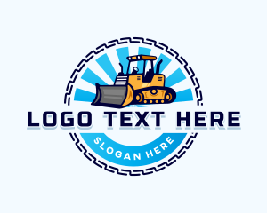  Bulldozer Machinery Construction logo