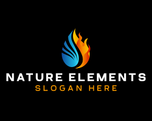 Fire Water Element logo design