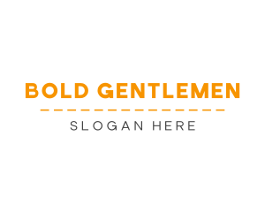 Modern Bold Text logo design