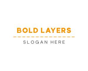 Modern Bold Text logo design