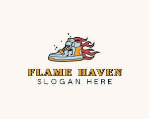 Flame Sneaker Footware logo