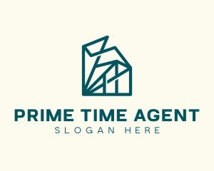 Geometric Abstract Buildings logo design