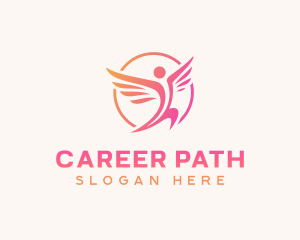 Career Person Wings logo