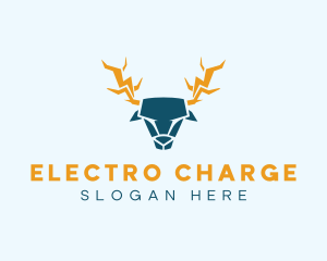 Deer Antler Electricity logo design