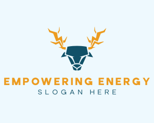 Deer Antler Electricity logo design