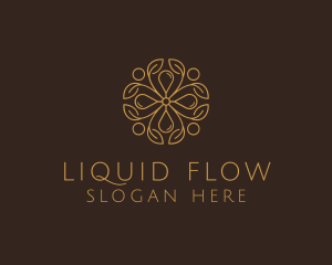 Flower Leaf Oil  logo design