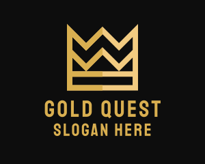 Elegant Gold Crown logo design