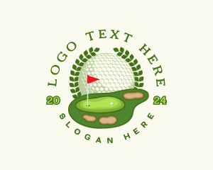 Golf Sports Wreath logo