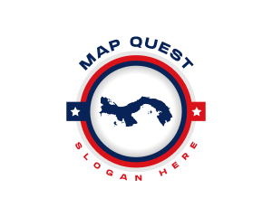 Panama Map Geography logo design